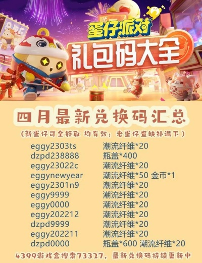 蛋仔派对兑换码领永久角色，2023最新礼包大全！