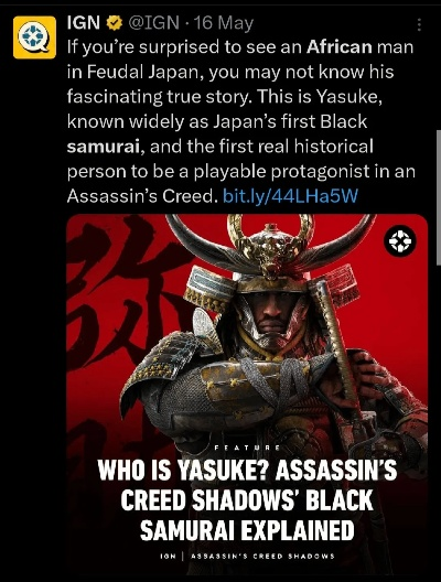 《刺客信条：影》神谷英树言论引争议，玩家弥助阿市图强势反击！