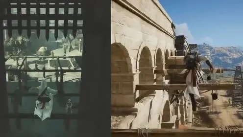 《刺客信条》跑酷对比：流畅度升级，画面革新！