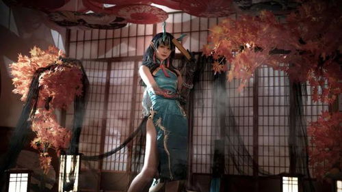 明日方舟COS夕眼神迷人，温柔可爱