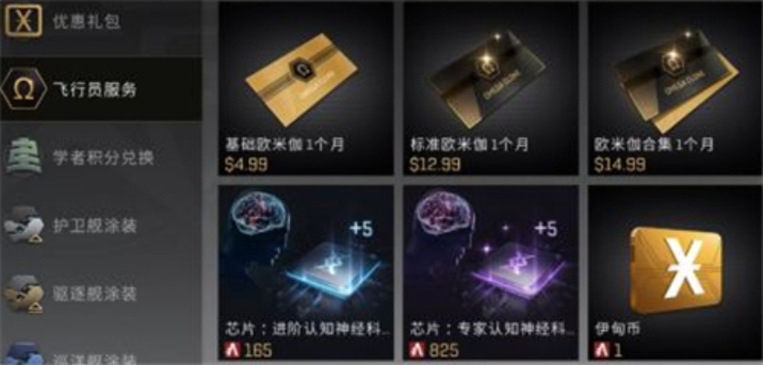 EVE手游军团月卡与欧米伽月卡有何不同