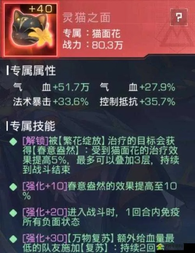 双生幻境猫面花技能强度解析
