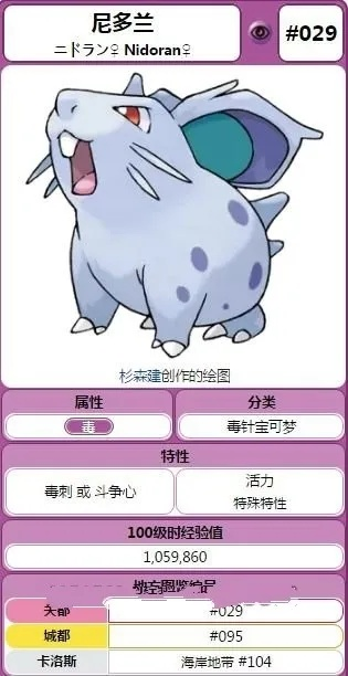 宝可梦尼多兰进化攻略：尼多兰进化等级揭秘