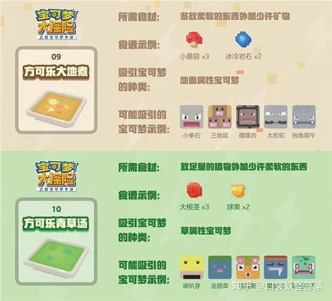 宝可梦大探险快龙食谱攻略