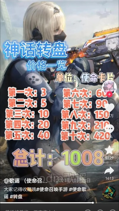 使命召唤手游灵魂低语转盘价格