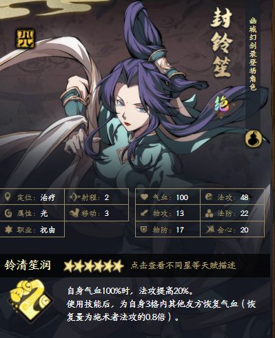 天地劫幽城再临初始号角色推荐