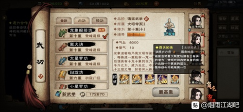 烟雨江湖龙象般若功十重属性解析