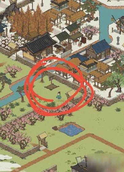 江南百景图桃花村蚯蚓位置