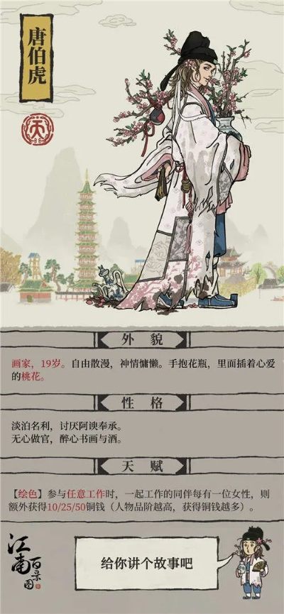 江南百景图祝枝山天赋解析