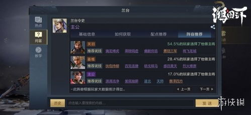 鸿图之下主公属性技能解析