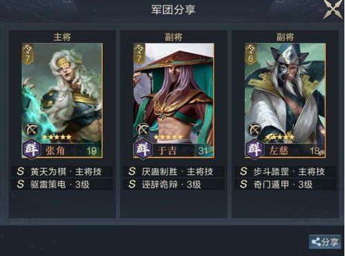 鸿图之下三仙队武将阵容搭配攻略