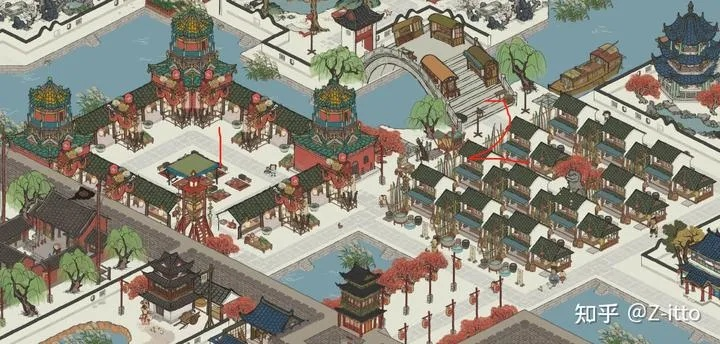 江南百景图应天府财神雕像最佳店铺布局