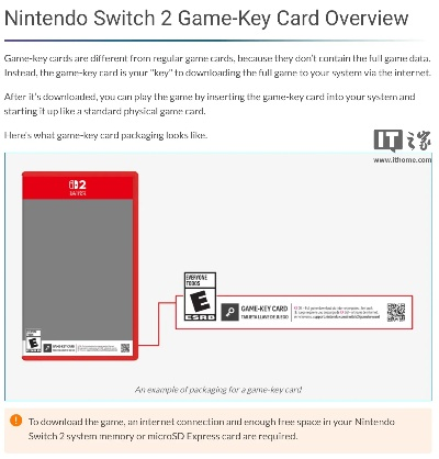 任天堂Switch2游戏不采用keycard核心