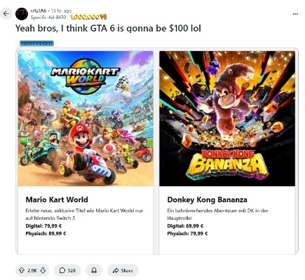 任天堂游戏80美元定价合理辩护