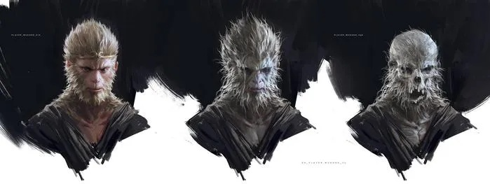 玩家称《黑神话：悟空》艺术展白猿原画有修改：剥离日风元素