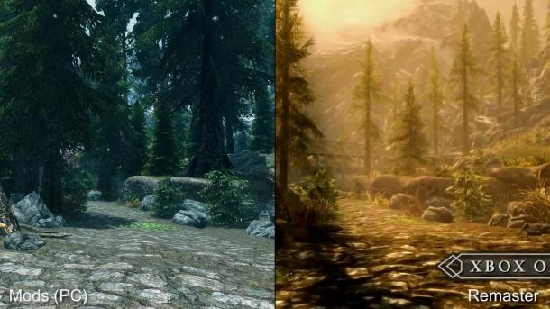 《上古卷轴4：重制版》画面升级对比