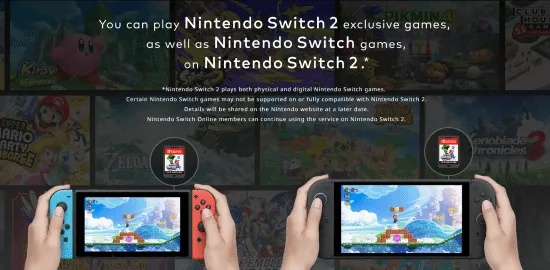 任天堂官网移除Switch2 VRR支持说明