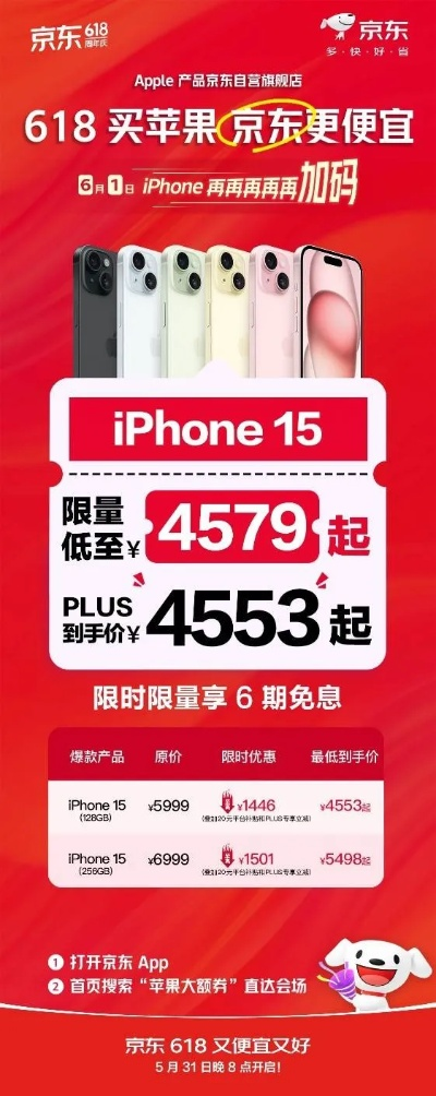 快冲!iPhone16Pro京东5499元免息大量补货!