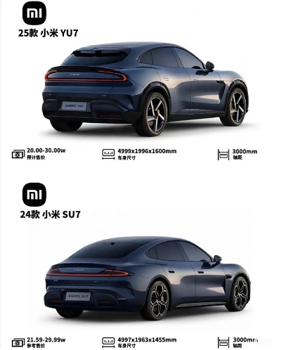 小米YU7定位豪华高性能SUV：天际屏全景超越想象！
