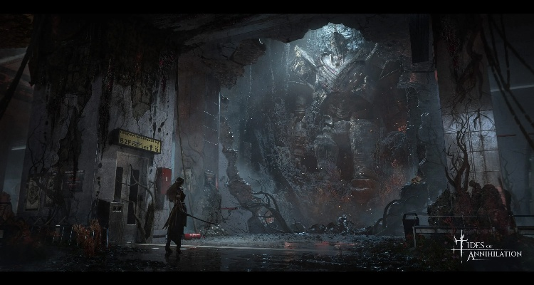 国产单机《湮灭之潮》晒出全新艺术图！枯树古堡交织