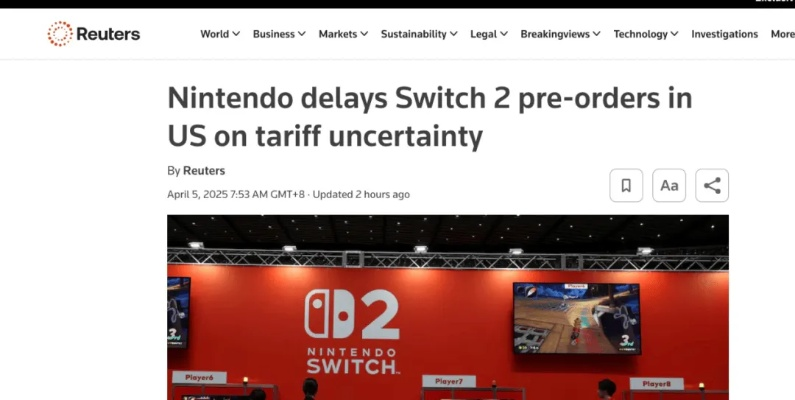 任天堂Switch 2官方维修费用最高27500日元