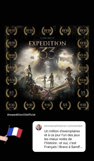 《光与影》33号远征队：法国总统点赞，胆识与创造力尽显！