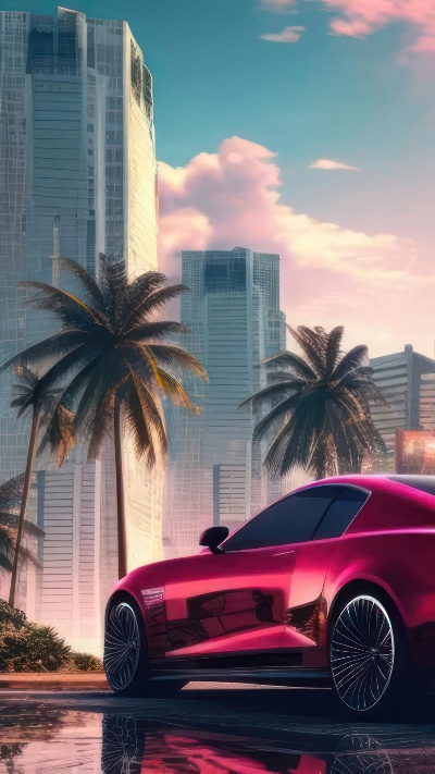 《GTA6》独家壁纸：小红车动态4K壁纸盛宴