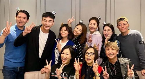 林心如许玮甯老公聚会，霍建华邱泽兄弟搂腰合照