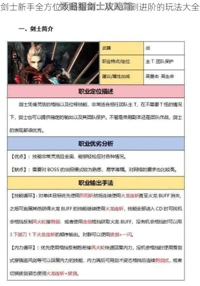 剑星新手攻略：高效打法技巧揭秘