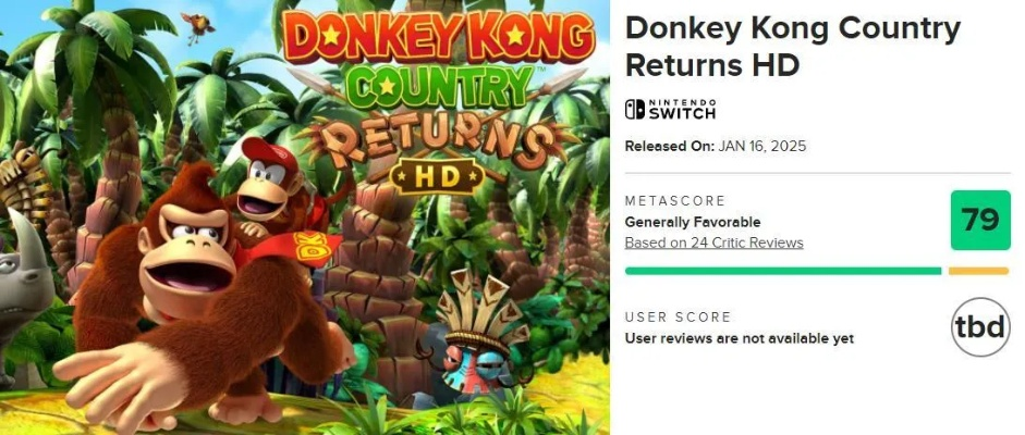 《咚奇刚：蕉力全开》NS2神作！IGN满分10分，不容错过！