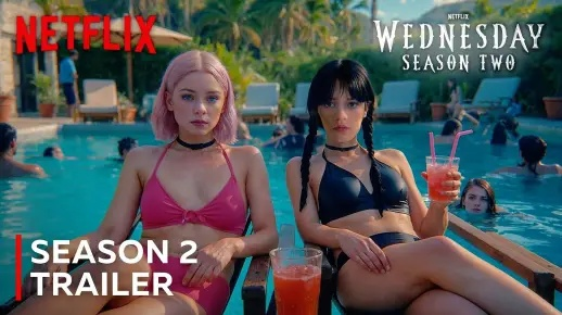 《星期三》第二季预告：黑色比基尼，神秘角色大揭秘！