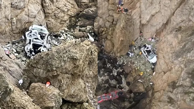 哈弗猛龙翻车坠崖80米，情侣奇迹生还！魏建军点赞！