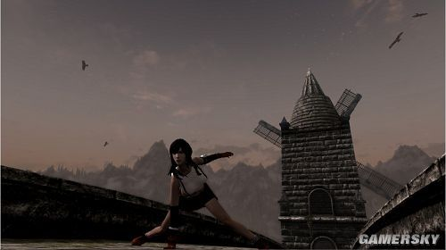 《上古卷轴5》跑酷MOD新玩法：天际自由穿梭挑战来袭