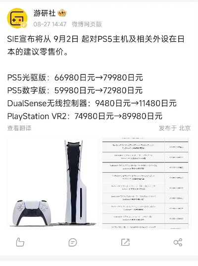 PS5价格大变动！索尼宣布全系涨价50美元，玩家速看！