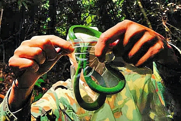 五步蛇竹叶青激战，男子意外中招：双蛇咬痕惊魂记