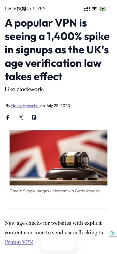 《英国新规：下载成人内容，身份验证成必须！》