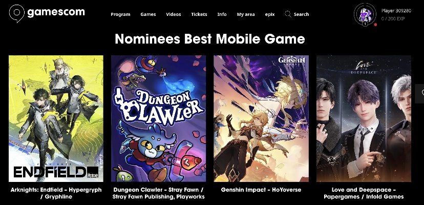 《恋与深空》科隆展获奖：国产手游新门面引热议