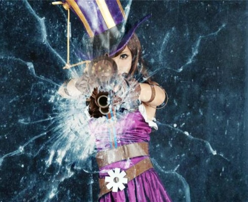 LOL骆歆水晶玫瑰女警COS惊艳美图曝光