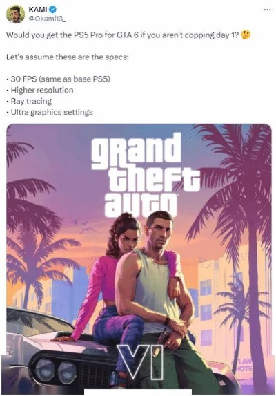 坤哥爆料：《GTA6》PS5 Pro同捆版来袭，独家前瞻！