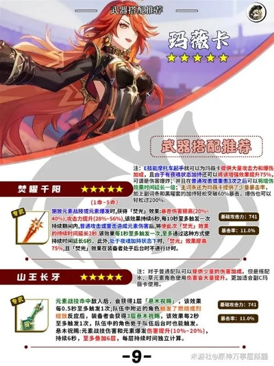 《原神》玛薇卡武器圣遗物搭配攻略，解锁最强输出阵容！