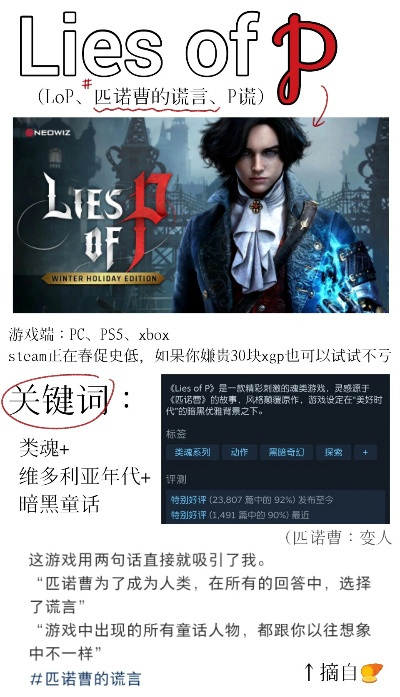 《匹诺曹的谎言》超值购入攻略：揭秘性价比之王