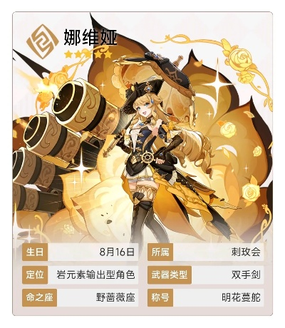 《原神》4.8娜维娅深度解析：技能解析+装备攻略+最佳阵容搭配全揭秘