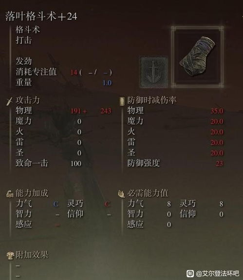 《艾尔登法环》DLC丹恩秘技：落叶格斗术获取攻略解析