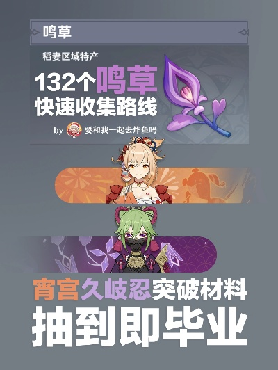 《原神》4.3宵宫突破必备：高效鸣草收集秘籍大公开