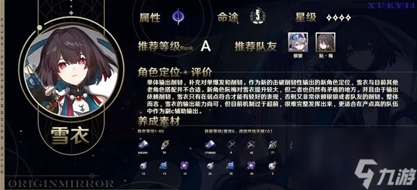 雪衣装备攻略：打造《崩坏星穹铁道》最强阵容搭配技巧揭秘