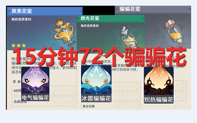 《原神》4.2版本微光花蜜与骗骗花蜜寻宝指南：高效收集攻略解析