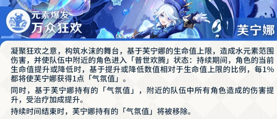 芙宁娜技能前瞻解析：揭秘全新元素反应与极致配装攻略