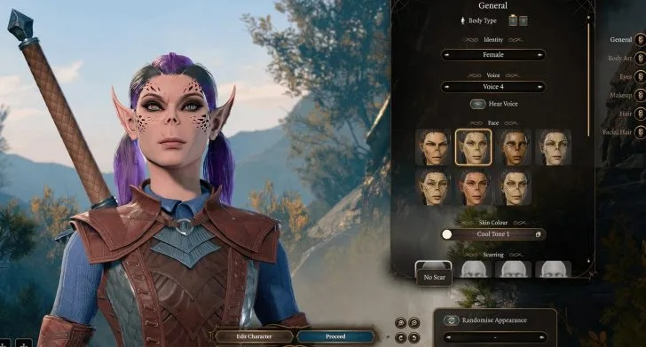 《博德之门3》美颜捏脸攻略：打造独特人类女角色风采