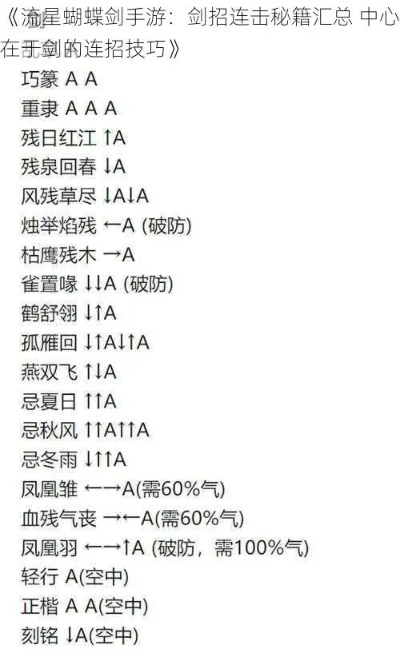 流星蝴蝶剑OL高手都在练什么？2025最新连招体系与竞技场制胜法则