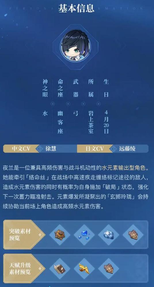 夜兰突破材料全收集攻略，3天速刷路线+成本计算（2025最新）
